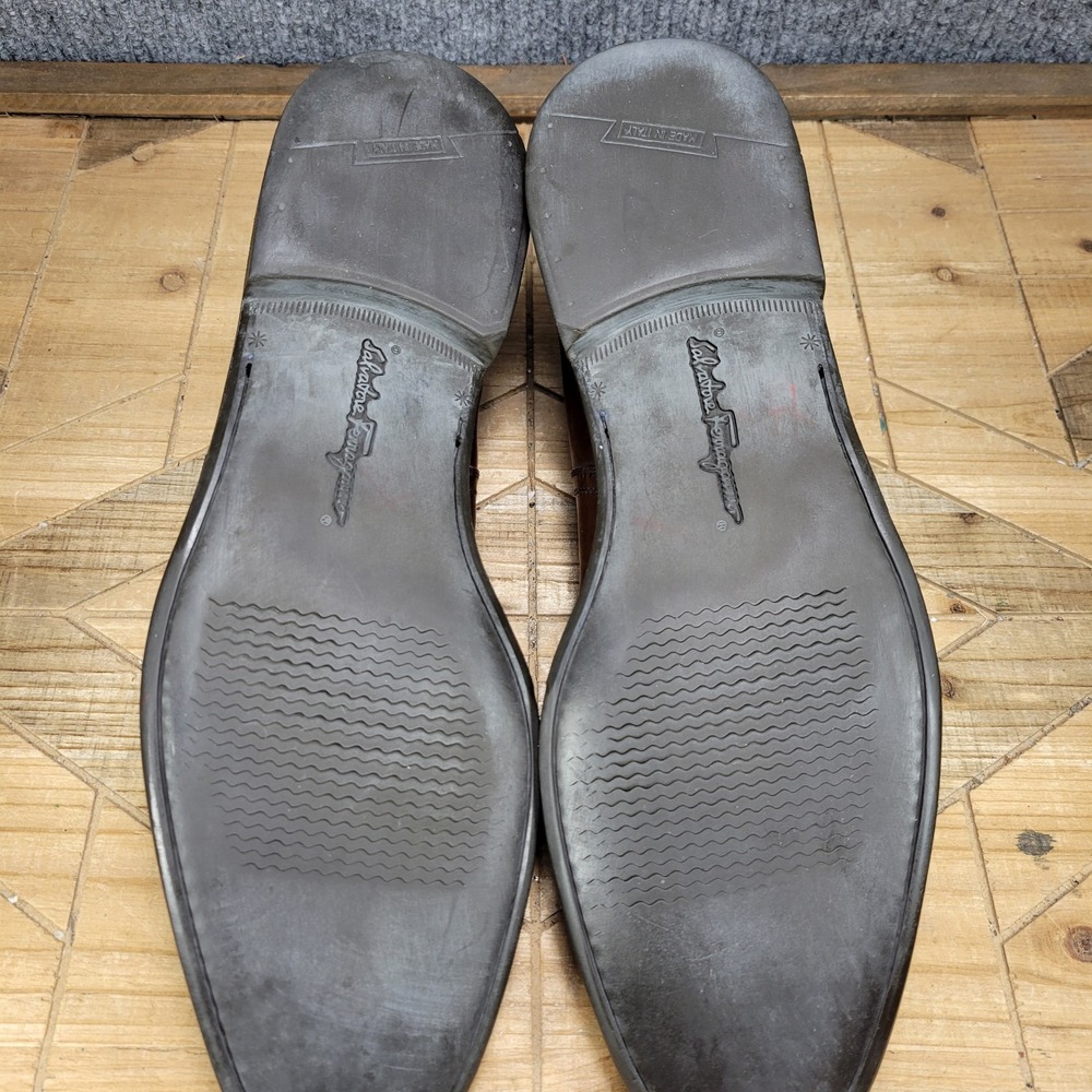Salvatore Ferragamo Mens 13 D Brown Leather Chelsea‎ Boots Dress Shoes - Picture 10 of 15